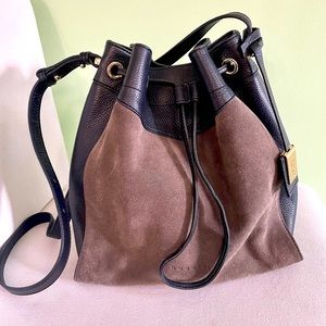 Bugatti Leather Crossbody Bucket Bag